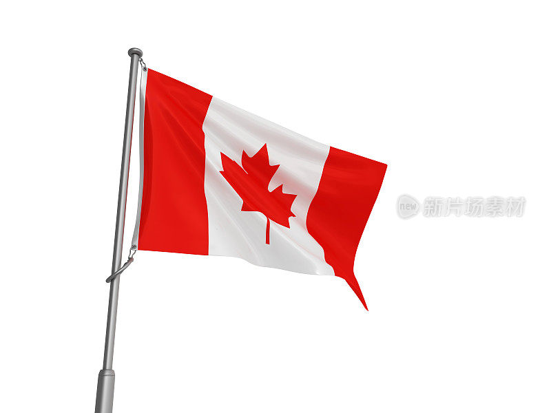 加拿大国旗- 3D渲染